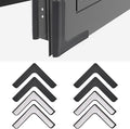 Window Corner Guards, 8Pcs L-Shaped Window Corners Protectors Self Adhesive Silicone Bumper Anti-Collision Table Corner Protectors for Protecting Window Furniture Edge (Black)