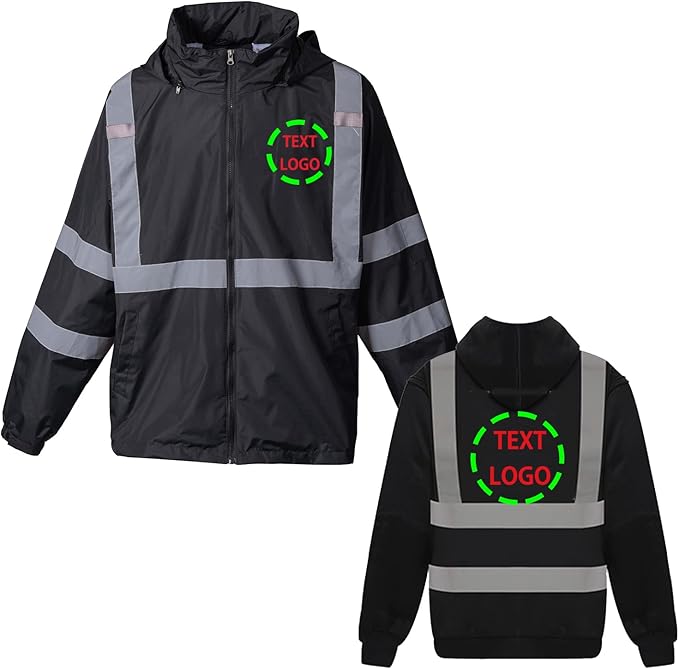 YOWESHOP High Visibility Reflective Safety Jacket Reflective Jacket for Men Hi Vis Construction Jackets