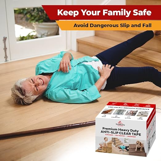 Premium Clear Anti Slip Tape 6” X 24” (15-Pack) - Heavy Duty Waterproof Clear Grip Tape - Soft & Comfortable for Walking Barefoot - Non-Slip Tread Ideal for Stairs, Shower, Boats, Etc.