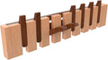 Wall Mounted Piano Key Hanger | Flip Style Hook | Entrance Wall Art Hook, Made of Oak Wood (3 Times Painted, 4 Times Polished) (Walnut-Beech, 8Hooks)