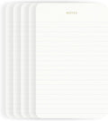 Elegant Desk Notepads for Professionals, Executive's Memo Pads, Minimalist, Gold Foiled, Lined, 5 Pack, 375 Sheets Total (75 Each), 6.3" x 3.9”, 80 GSM, Eco-friendly, FSC™ Certified