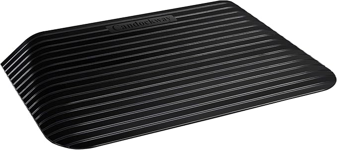 3.5" Rise Threshold Ramps Doorway, Wheelchair Ramp with Non-silp Surface, 4400 LBS Capacity, Solid and Portable, for Steps, Driveway and Curb Black