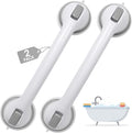 Auroras Strong Suction Cup Grab Bars for Bathtubs and Showers, 2 Pack Removable Heavy Duty Shower Grab Bars for Seniors No Drilling, 16 Inch Non-Slip Shower Handles for Elderly,Children,Injured