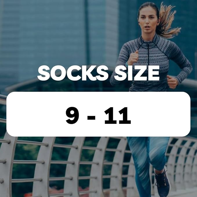 Tipi Toe Women’s 6-Pack Athletic Cushioned Running Ankle Socks – Soft, Breathable Fabric with Arch Support for Comfort