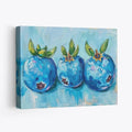Elivita Fresh Blueberry Design 2 Horizontal Canvas Art Print Home Decor Pictures Poster for Bedroom Living Room Bathroom Office With Framed