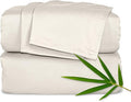 Pure Bamboo Twin Sheets, Genuine 100% Organic Viscose Derived from Bamboo Bed Sheet Set, Luxuriously Soft & Cooling, Double Stitching, 2 Year Quality Promise (Twin, Creme)