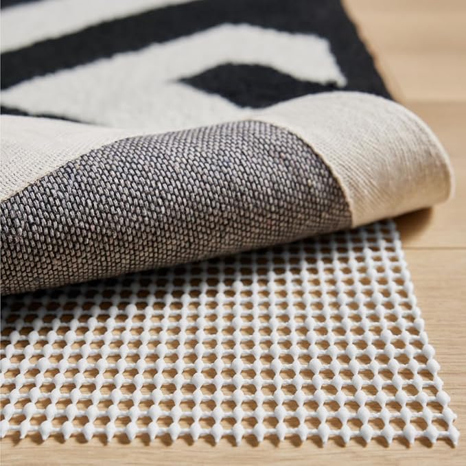 GORILLA GRIP Strong Rug Pad Gripper, 4x5 FT, US Designed, Grips Help Keep Area Rugs Safe and in Place, Slip and Skid Resistant Pads for Hard Floors, Under Carpet Mat Cushion and Hardwood Protection