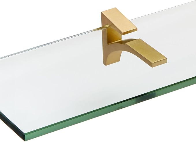 Spancraft Glass C-4.75x30-Brushed Bronze Cardinal Glass Shelf, Brushed Bronze, 4.75" x 30"