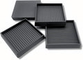 xxxHOLIC Non Slip Furniture Pads, 3” x 3” Black Square Rubber Grippers for Hardwood Floors, Anti Skid Furniture Feet Coasters, Bed Couch Stoppers to Prevent Sliding and Scratches, Set of 4