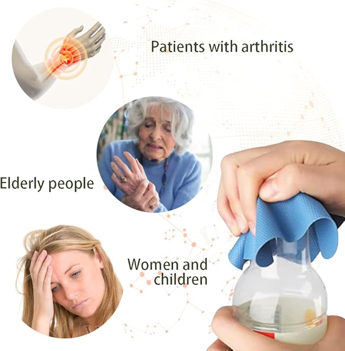 6 Pcs Opener Gripper Pads, Multifunctional Rubber Bottle Opener, Non-slip Gripper Pads for Elderly People with Arthritis and Weak Hands (6 Colors)