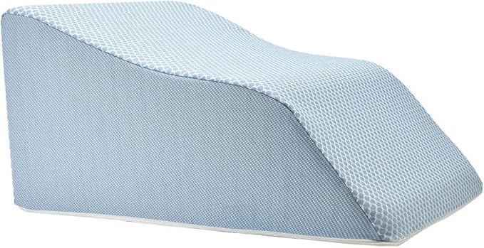 Lounge Doctor Elevating Leg Rest Wedge Pillow with Memory Foam, Heather Grey, Medium