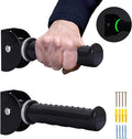 Upgrade Fluorescence Flip Up Grab Bars for Wall, 7.5 inch Folding Doorway Assist Handle, Mobility Aids, Non-Slip Grip Bar Great for Elderly Seniors, Handicap, Support Up to 320 Pounds (Black, 1 Pack)