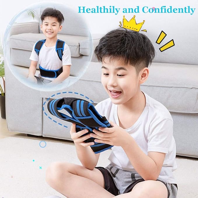 Lexniush Professional Posture Corrector for Men, Women and Kids, Effective Upper Back Posture Brace for Teenagers Boys Girls Spinal Support to Improves Slouch, Prevent Humpback, Relieve Back Pain
