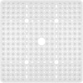 Reetual XL Shower Mat Non Slip - 27x27 Bath Mat for Shower Stall or Large Bathtub Mat with 240 Powerful Suction Cups and Drain Holes. Black Shower Mats for Bathroom (Square White)