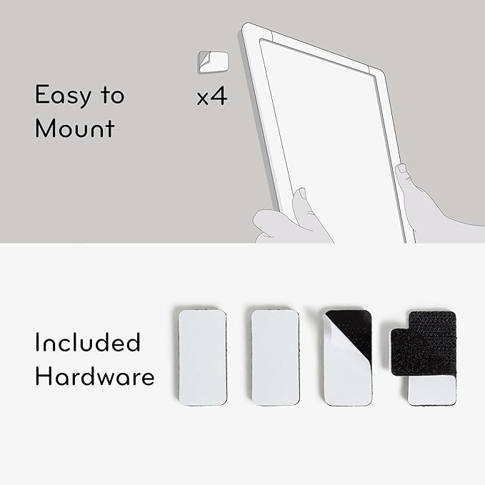 U Brands Contempo Magnetic Dry Erase Board White Board, 11" x 14", White Modern Frame, Includes Magnet and Marker