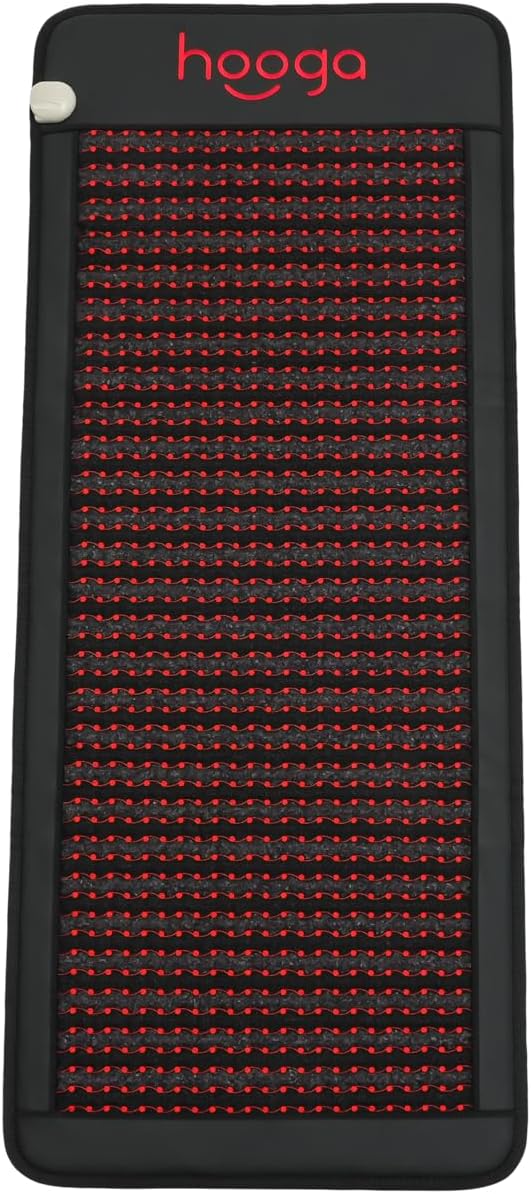 Hooga Far Infrared Heat Therapy Mat, 74" Long Full Body Foldable Mat with Far Infrared Heat, Natural Crushed Amethyst and Tourmaline Stones, Reduce Pain, Relieve Stress and Improve Circulation