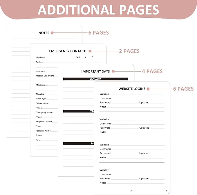 Address Book with Individual Alphabetical Tabs Laminated, Large Print Address Book with 468 Wide Lining Entry Spaces, Change of Address Labels, Hardcover Address Book 5.7 x 8.5" - Rose Gold