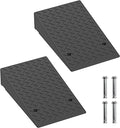 7.1" Rise Rubber Threshold ramp for Doorway/Cars, Step/Stair Rubber ramp with with Non-Slip Surface for wheelchairs/Curb/shed, 2200Pounds Load Capacity.