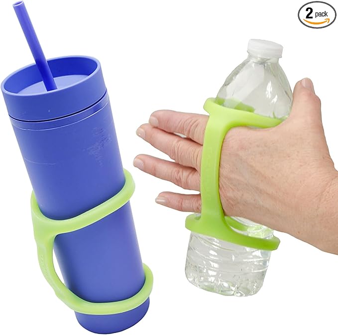 EazyHold Adaptive Handle for Sports, Tools, Cups and Bottles for Kids, Adults, Veterans, Seniors, Independent Living Accessory for Weak Grip, Stroke, Cerebral Palsy, Arthritis (2 Pack)