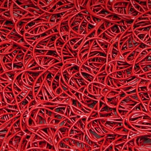 American Floor Mats Vinyl Mesh Heavy-Duty Entrance Red 4' x 12' Scraper Mat Without Backing/Borders - Drainable