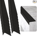 Rubber Bond Stair Edge Protector (Pack of 15) 36x2x1 inch Anti-Slip Stair Corner Trim Rubber Strips - Waterproof Self-Adhesive Staircases for Outdoor & Indoor Uses | Protect Kids & Pets - Black