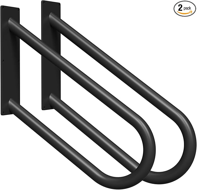 Aduanbang Heavy Duty Wall Mount Handrails for Outdoor Steps, U-Shape Non-Slip Stair Safety Grab Bar, 20 Inch Metal Railing for 1-3 Steps, Indoor/Outdoor Use, Garage, Porch, Courtyard, Garden