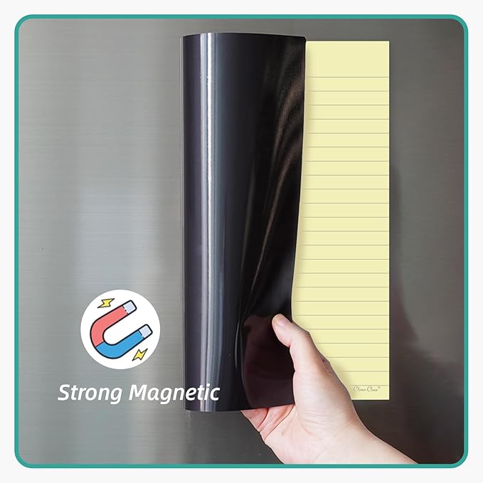 Magnetic Dry Erase Board – 8.5”x11” Reusable Lined Dry Erase Notebook Sheet for Fridge 3 Pcs – 3 Markers Included