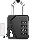 ZHEGE Locker Lock, 4 Digit Combination Padlock with DIY Name Tag for School, Work, Gym - Easy to Read & with Big White Number (Black, 1 Pack)
