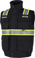 VENDACE Safety Vest High Visibility Reflective Fleece Winter Vest for Men with Pockets Hi Vis Construction Work Vest