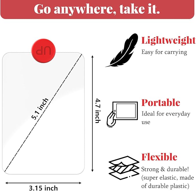 2 PCS 3X Leather Credit Card Magnifying Glass Fresnel Lens Large Area Wallet Page Pocket Magnifier Card Fire Starter, for Reading Small Prints, Sheets, Books, Low Vision Aids & Solar Projects