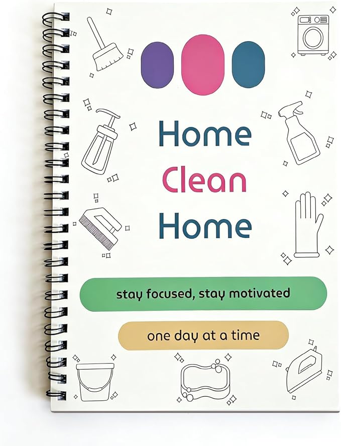 Adhd Cleaning Planner,Household Cleaning Planner, Daily, Weekly And Monthly House Cleaning Schedule And Checklist, Kitchen Bathroom Bedroom Specific Cleaning Schedules for Adults (pink)