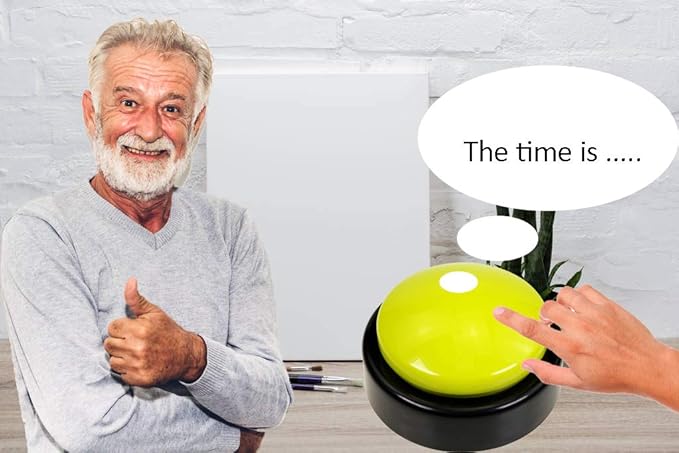 Large Talking Clock for Visually impaired- Telling Time, Date and Week of Day, Perfect for The Blind, Elderly or Visually impaired-Upgrade Version (Green+Black) (Green+Black)