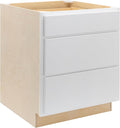 Quicklock RTA (Ready-to-Assemble) | Base Kitchen Cabinets - Shaker Style | Made in America (Pure White, 36" Wx34.5 Hx24 D 3 Drawer)