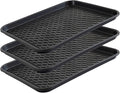 Boot Tray for Entryway, 3 Pack Waterproof Shoe Trays for Indoor Outdoor Use 20"x15" Durable Shoe Mat with Raised Edge, Non-Slip Tray for Boots, Pets, Garden & Muddy Shoes