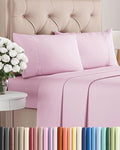 Twin XL 4 Piece Sheet Set - Cooling & Breathable Bed Sheets - Hotel Luxury Bed Sheets for Women, Men, Kids & Teens - Deep Pocket Bedding w/Easy Fit - Soft & Wrinkle Free - Twin XL Light Pink Sheets