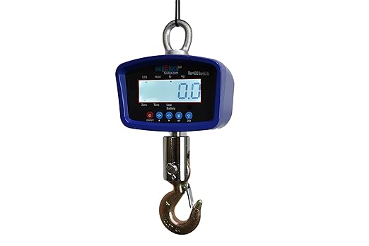 SellEton SL-924 Industrial/Warehouse Digital Medium General Purpose Crane Scale with LCD Display Screen 500 lb x 0.1 lb