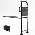 HOMEAL Bed Rails for Elderly Adults Safety - Adjustable Bedside Assist Rails for Seniors with Non-Slip Ergonomic Handle & Fixing Strap, 350 Tested,Fits Twin, Full, Queen, King Bed(Black,Without Light)