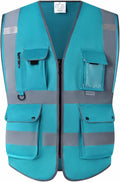 XIAKE Reflective Safety Vest for Men & Women High Visibility Class 2 Vest with Pockets Meets ANSI Standards