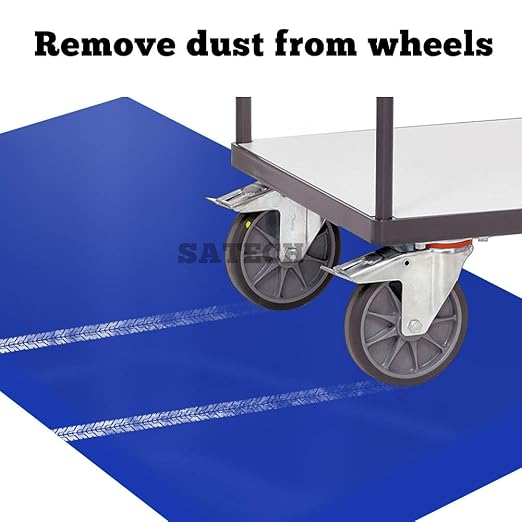 SATECH Sticky/Tacky/Adhesive Mat 26" x 45" Blue (Case of 4 Mats,30 Sheets Each) for Cleanroom Laboratory Hospital Construction Pets