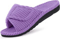 Litfun Orthopedic House Slippers for Women Adjustable Arch Support Indoor Slippers Open Toe Corduroy Bedroom Shoes