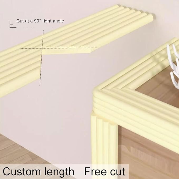 Edge Corner Protector, W-Shaped Sharp Edge Safety Corner Edge Foam Padding, Edge Guards Bumpers, Proofing Furniture Edge Protector for Table Edges & Sharp Corners(Beige,3 Pack)