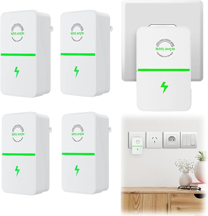 Ecowatt Saving Device Powernova Electricity Save Box Voltpro Esaver Reduce Electricity Waste by 50% for Household Office Markets Us Plug 90v-250V 30KW (4PCS)