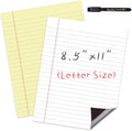 Magnetic Dry Erase Board – 8.5”x11” Reusable Lined Dry Erase Notebook Sheet for Fridge 2 Pcs – Marker Included