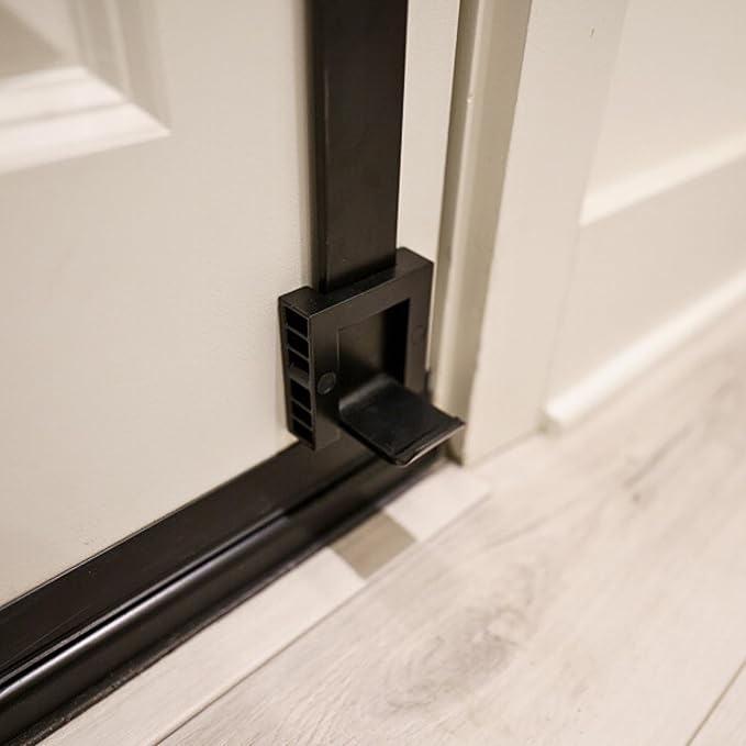 1Step Foot-Operated Door Opener for Latched Doors, Hands-Free, Convenient, Elegant Design, Lockable Door Handle - 1-Sided (Bathrooms and Offices)