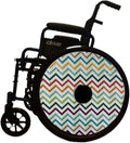 18 inches Wheelchair Wheel Covers Designer Cover for Wheelchair Wheels,Easy Install/Remove, Lightweight, New Matt Finish (Special Glow in The Dark Zigzag Pattern)