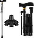 Walking Cane LIXIANG Cane for Man/Woman | Mobility & Daily Living Aids | 5-Level Height Adjustable Walking Stick | Comfortable Plastic T-Handle Portable Walking Stick Folding Cane