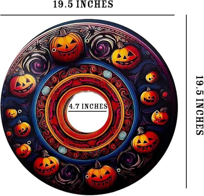 Designer Halloween Wheelchair Wheel Covers – Spooky Laughing Pumpkin Theme | Wheelchair Accessories | Enhances Aesthetics, Easy Install/Remove, Lightweight, (Party Pumpkin)