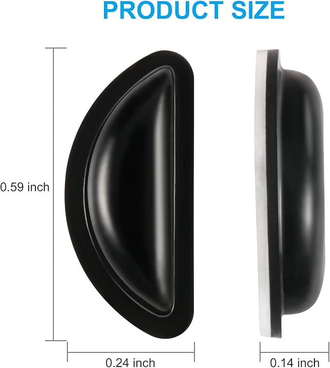 Eyeglass Nose Pads, Comfort Soft Silicone Glasses Nose Pad, with Sticky Backing, Anti-Slip Heighten Air Chamber Glasses Grips for Eyeglasses and Sunglasses (10 Pairs, Black)