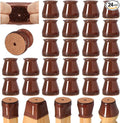 24 Pcs Chair Leg Floor Protectors for Hardwood Floors Silicone Covers to Protect Wood Tile Floors Felt Bottom Furniture Leg Caps Anti-Scratch Reduce Noise (Fit:0.9"-1.29")