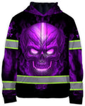 Matedecor Skull US Flag Reflective High Visibility Hoodie For Men Construction Hi Vis Safety Workwear Custom Name